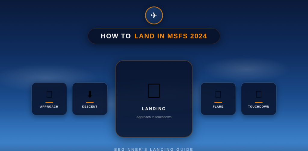 How to Land in MSFS 2024 — A Beginner's Approach and Landing Guide