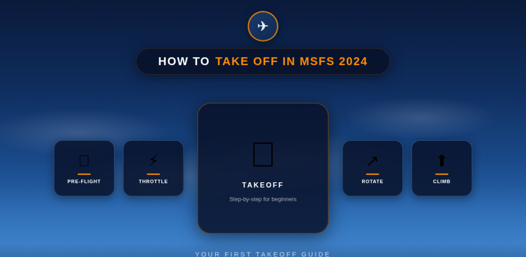 How to Take Off in MSFS 2024 — Step-by-Step Beginner Guide
