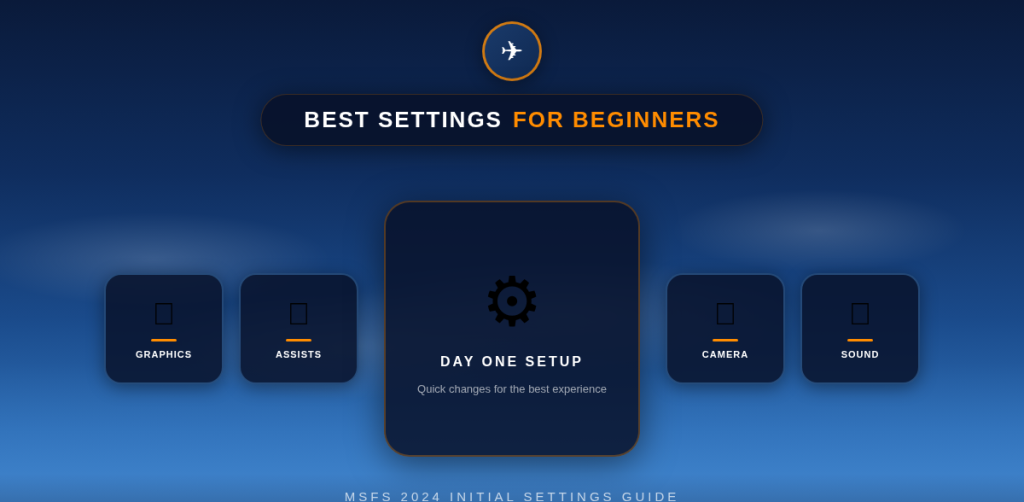 Best MSFS 2024 Settings for Beginners - Day One Setup