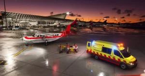 A Cessna aircraft parked at an airport apron in Microsoft Flight Simulator 2024